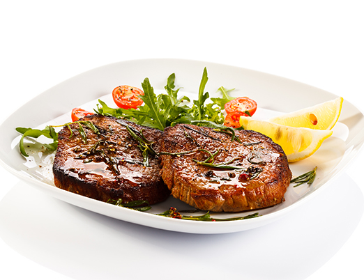 steak on plate